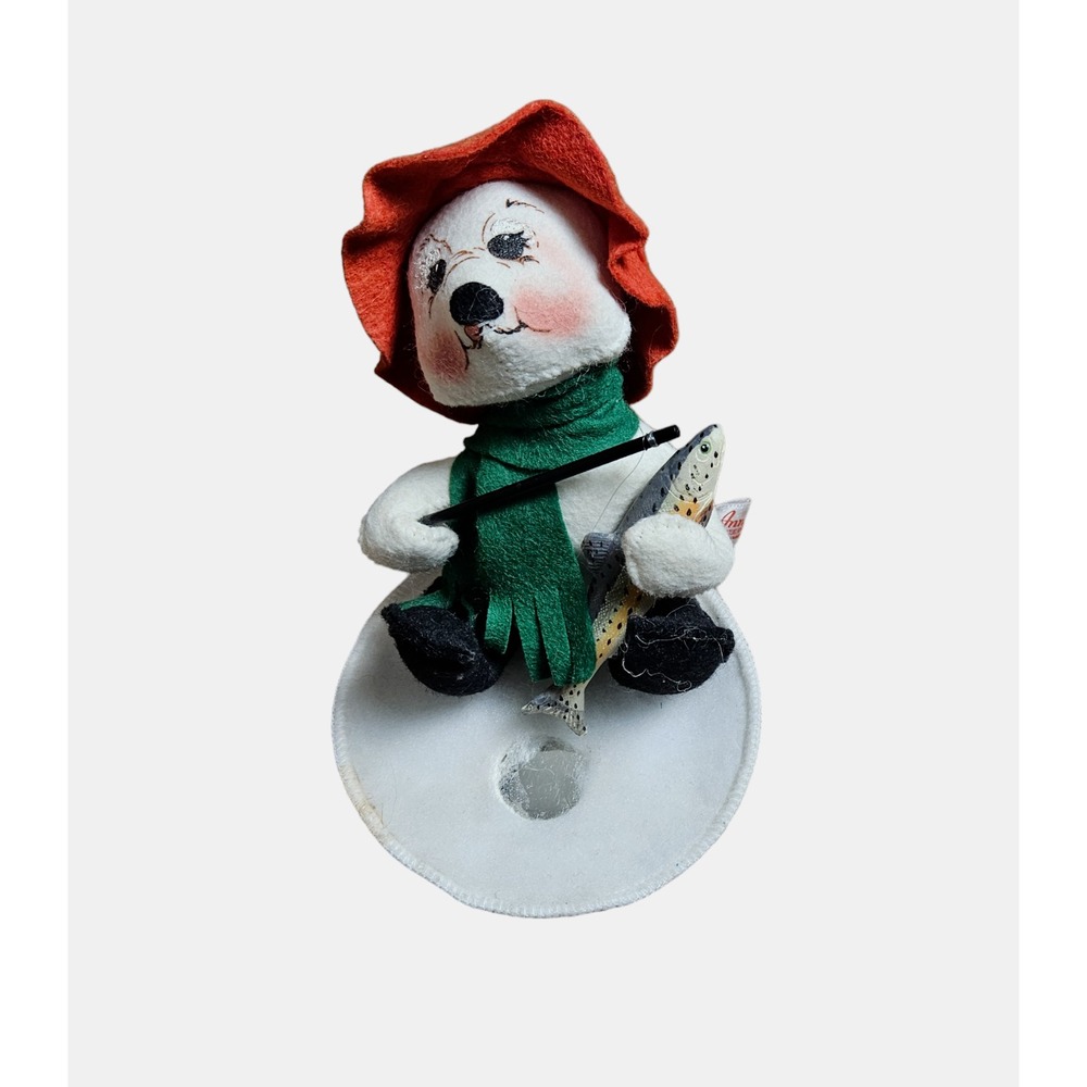 Annalee Doll 8" Catch of the Day Ice Fishing Bear 2001 631601 Vintage NWT